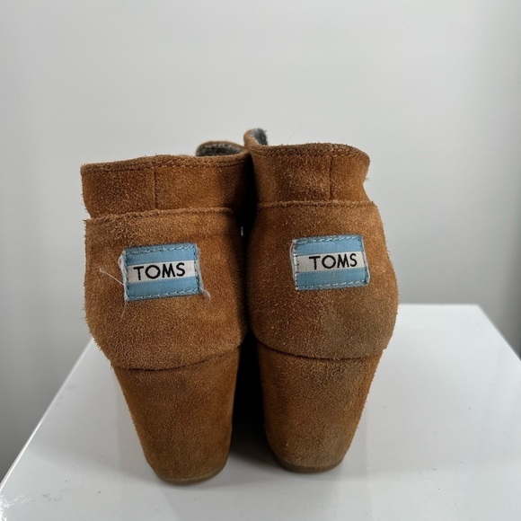Tom’s Suede Chukka Wedge Heel Ladies Size 7 - Picture 3 of 7